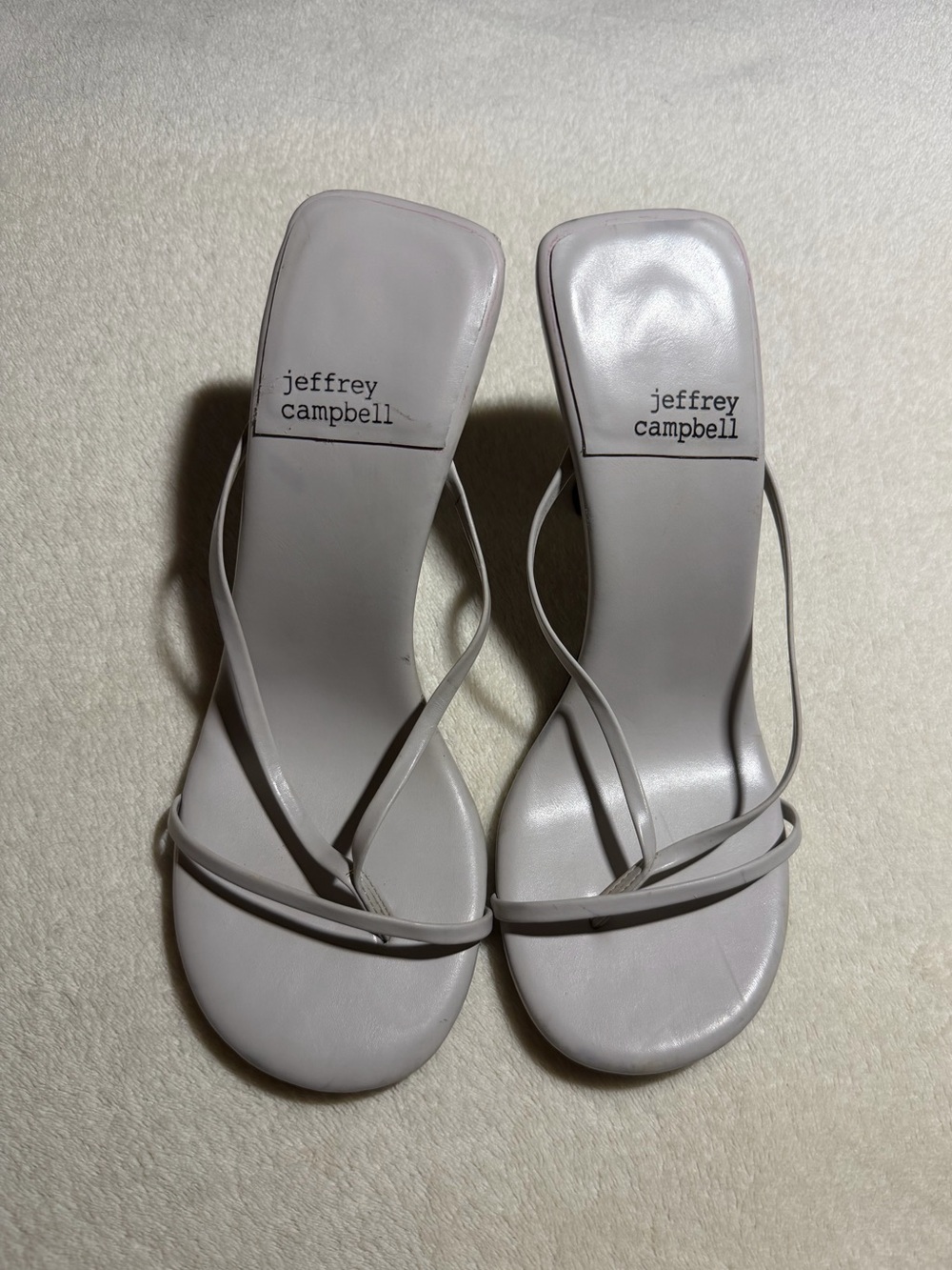 Jeffrey Campbell Murals - 2 Mule Light Grey Heel Sandal - Picture 3 of 7